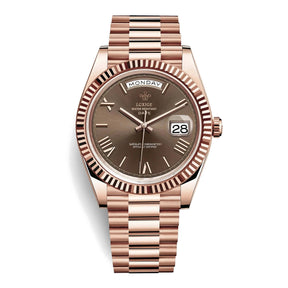 THE DATE - Chocolate - Leclerc Watches