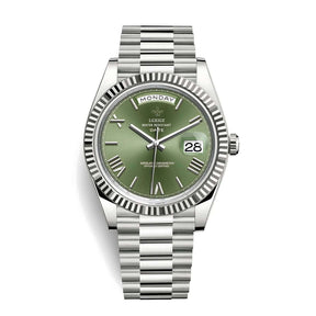 THE DATE - Olive - Leclerc Watches