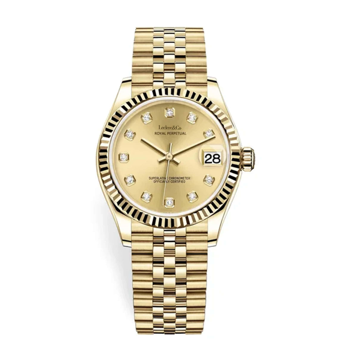 THE LADY DATE - Lumière d'Or - Leclerc Watches