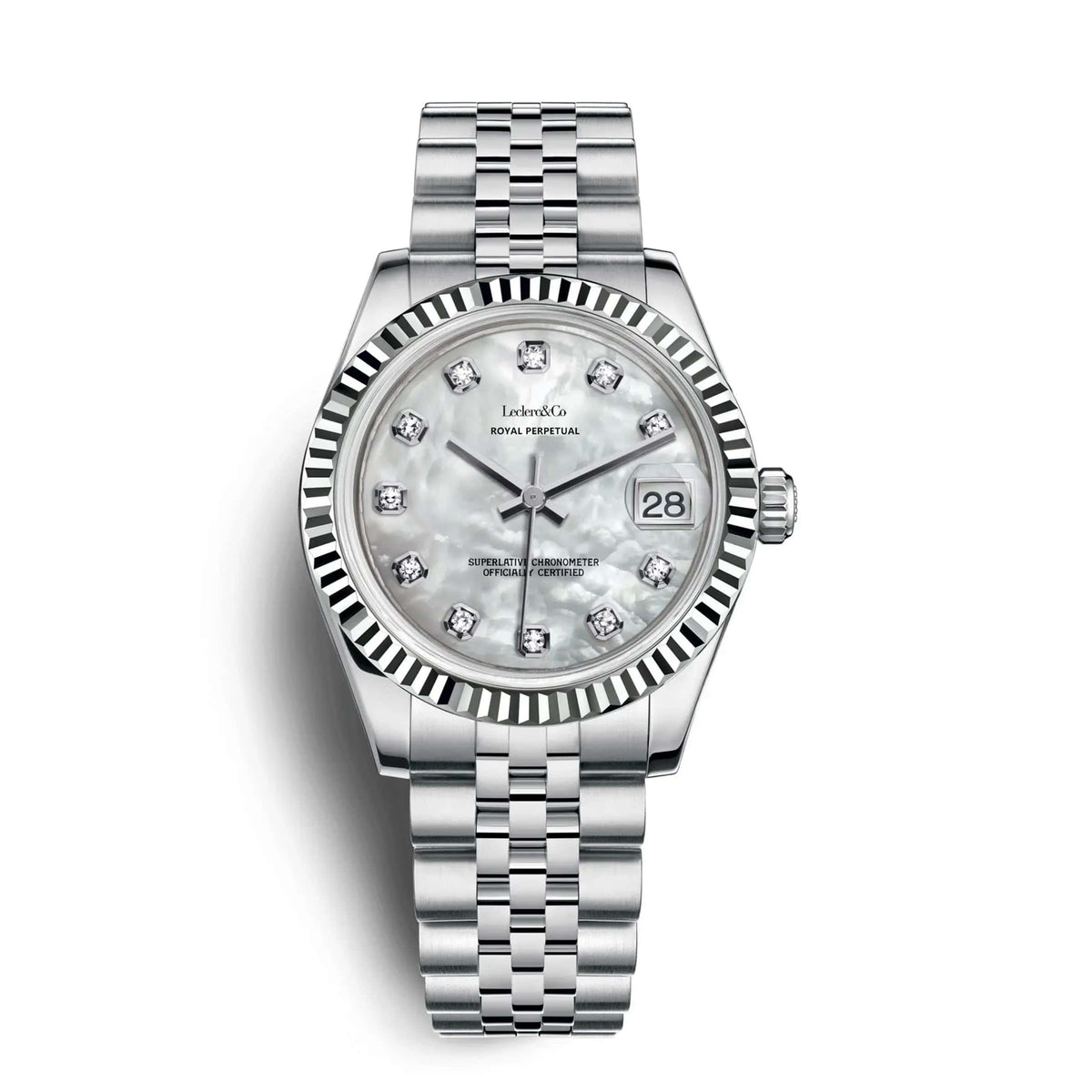 THE LADY DATE -  Pearl - Leclerc Watches