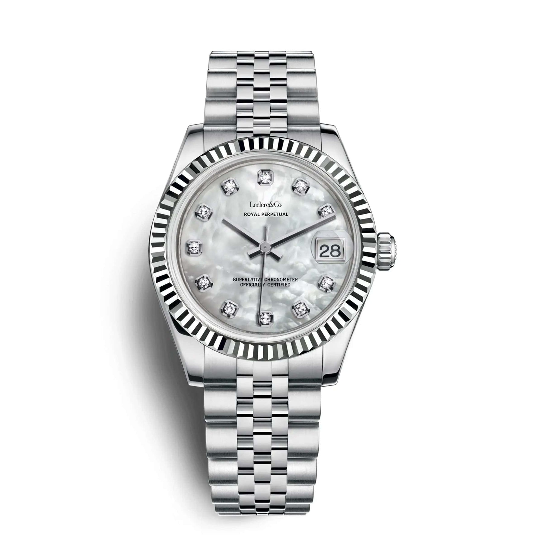 THE LADY DATE -  Pearl - Leclerc Watches