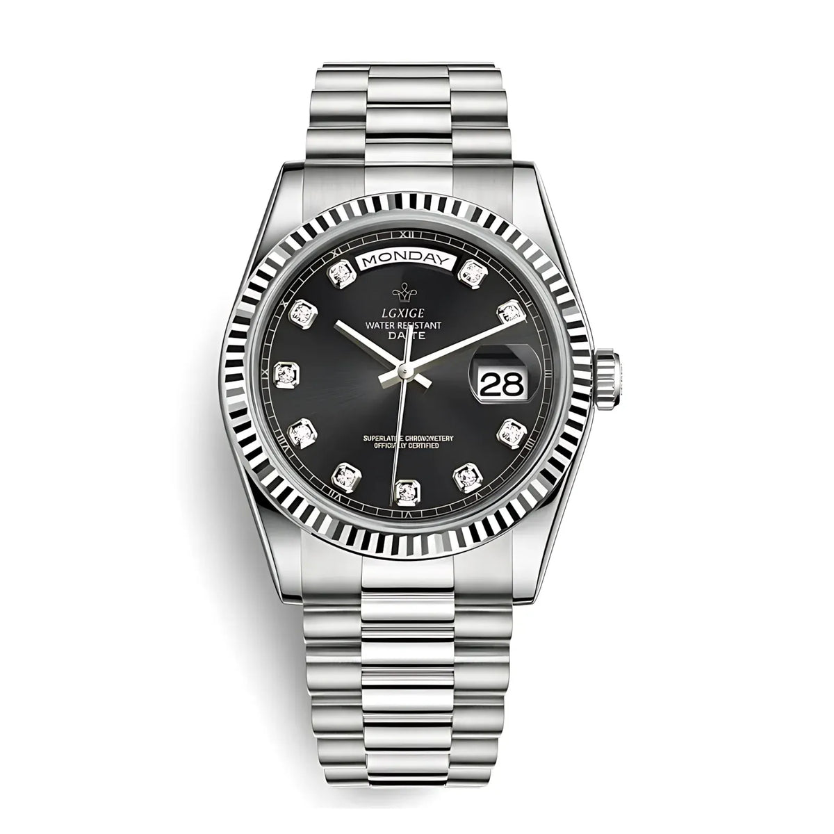 THE DATE JEWELS - Obsidian - Leclerc Watches
