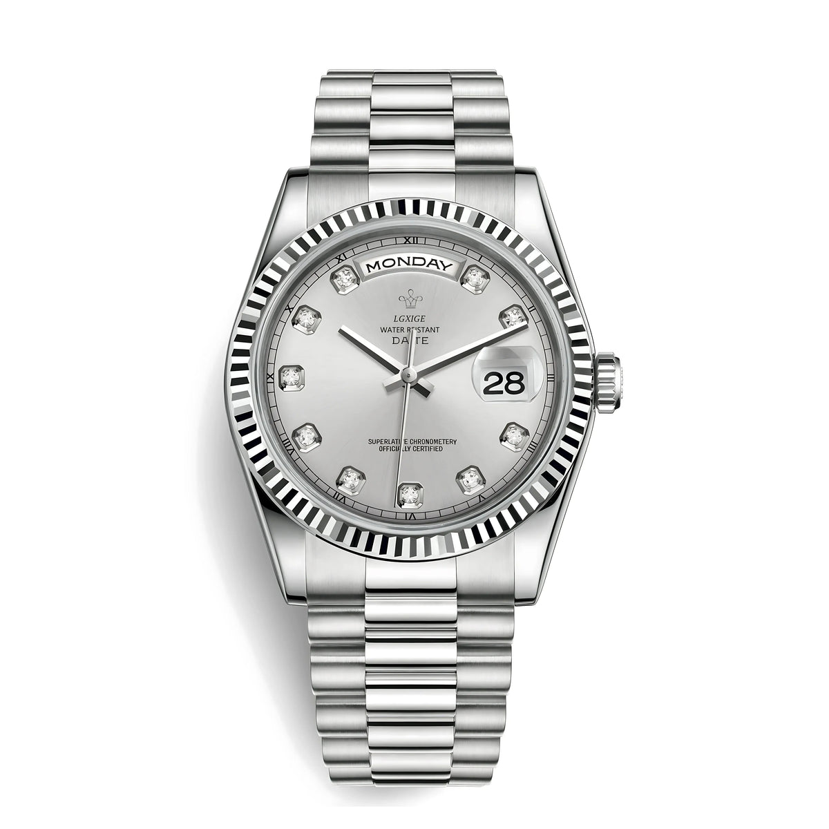THE DATE JEWELS - Argent Soleil - Leclerc Watches